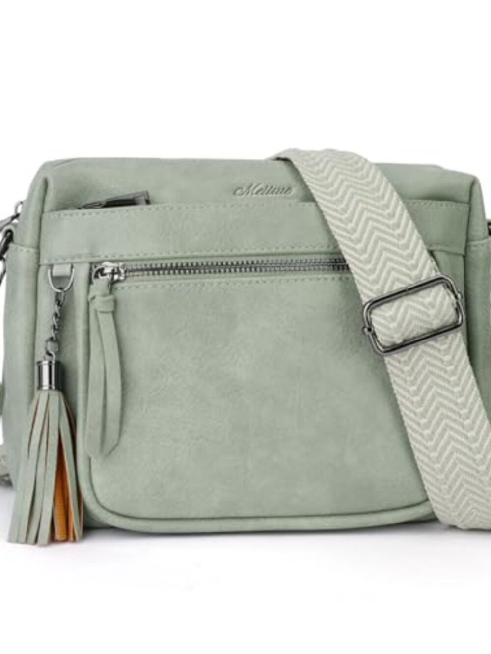 PU Leather Crossbody Bag Butterfly Design Adjustable Strap Women's Handbag